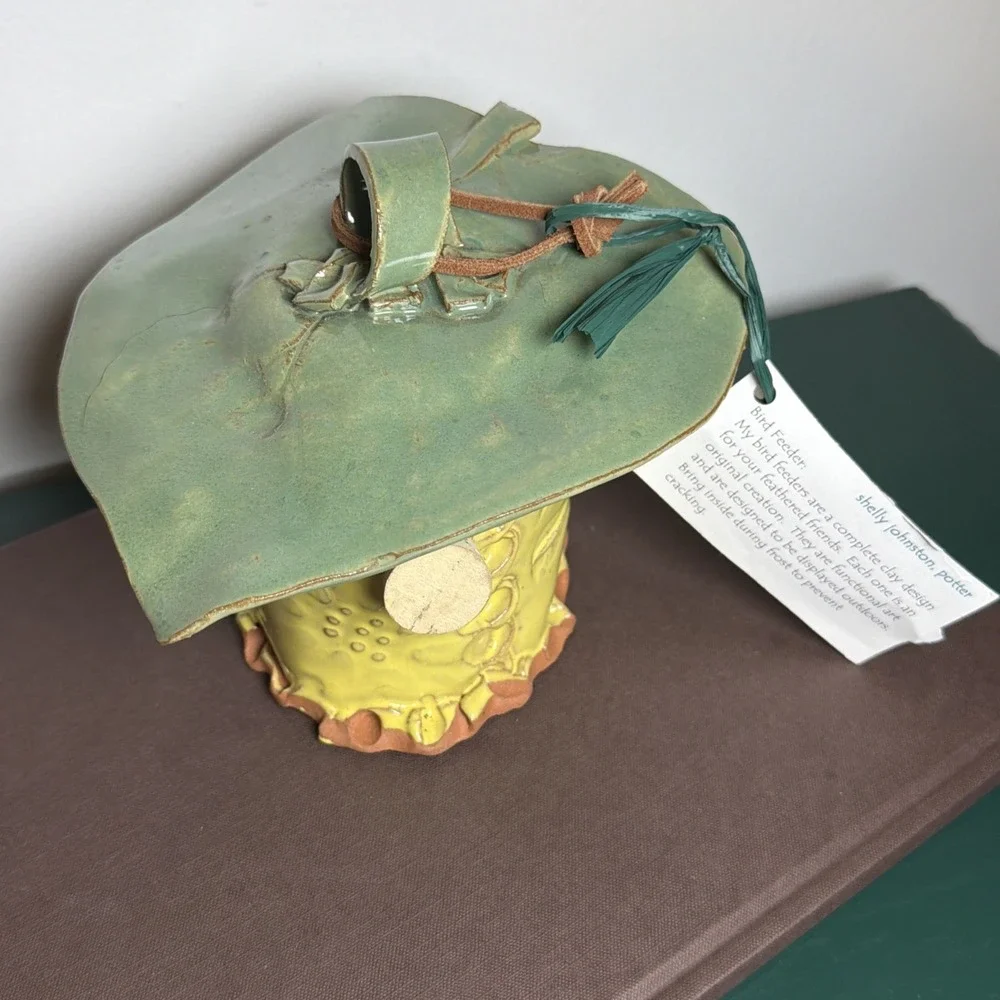 Handcrafted Bird Feeder Whimsical Fairy House By Artisan Shelly Johnston